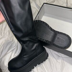 Black Knee-High Boots